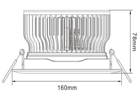 18W LD-CL-CPS-01-18W LED Down Light Cut-out 137mm Diameter 6.3" White Recessed Dimmable/Non-Dimmable LED Down Light